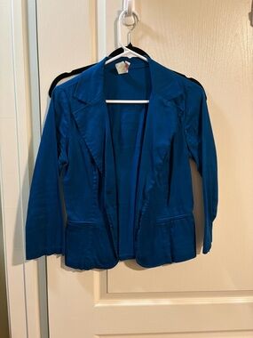 Women's Teal Open-Front Blazer Jacket